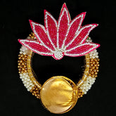 Zardosi Embroidery Decorative Rangoli with Tea-light holder